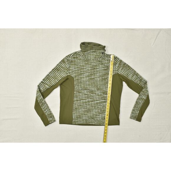 Nike Pro Hyperwarm Men's Green Pullover Sweatshirt Top Regular Size XL Geometric - Picture 3 of 8